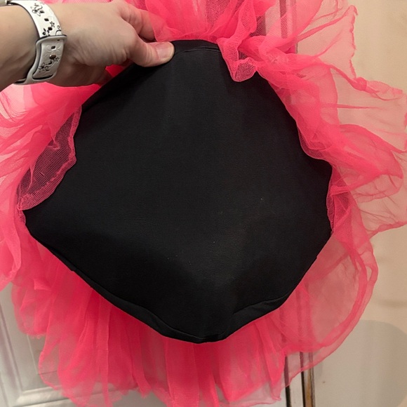 Black & Hot Pink Tulle Tutu Dress BAG for Kids - Decorative Bow Bodice - Picture 5 of 6